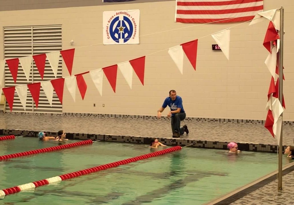 Coach Andy working on technique.